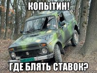 копытин! где блять ставок?