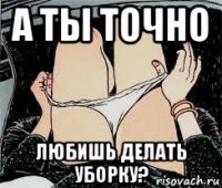 а ты точно любишь делать уборку?