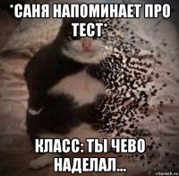 *саня напоминает про тест* класс: ты чево наделал...