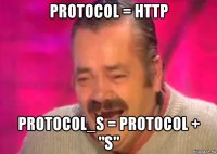 protocol = http protocol_s = protocol + "s"