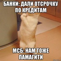 банки: дали отсрочку по кредитам мсб: нам тоже памагити