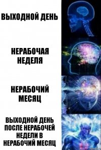 Выходной день Нерабочая неделя Нерабочий месяц Выходной день после нерабочей недели в нерабочий месяц