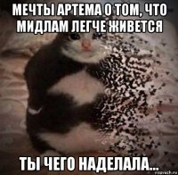 мечты артема о том, что мидлам легче живется ты чего наделала...