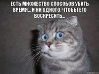 есть множество способов убить время... и ни одного, чтобы его воскресить... 