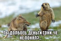  ты долбоёб, деньги гони, че не понял?...