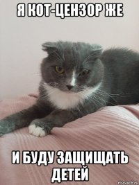 я кот-цензор же и буду защищать детей