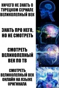 Ничего не знать о турецком сериале Великолепный Век Знать про него, но не смотреть Смотреть Великолепный Век по ТВ Смотреть Великолепный Век онлайн на языке оригинала