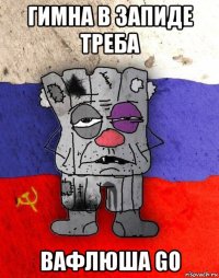 гимна в запиде треба вафлюша go