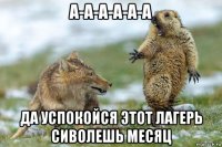 а-а-а-а-а-а да успокойся этот лагерь сиволешь месяц