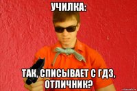 училка: так, списывает с гдз, отличник?