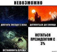 Остаться президентом с 3%