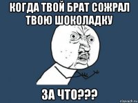 когда твой брат сожрал твою шоколадку за что???