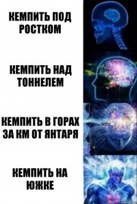 Кемпить под Ростком Кемпить над Тоннелем Кемпить в горах за км от Янтаря Кемпить на южке