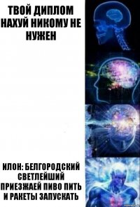 Твой диплом нахуй никому не нужен   ИЛОН: БЕЛГОРОДСКИЙ СВЕТЛЕЙШИЙ ПРИЕЗЖАЕЙ ПИВО ПИТЬ И РАКЕТЫ ЗАПУСКАТЬ