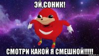 эй,соник! смотри какой я смешной!!!!!