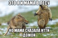 это я и мама в лесу но мама сказала итти домой