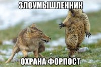 злоумышленник охрана форпост