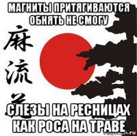 магниты притягиваются обнять не смогу слезы на ресницах как роса на траве