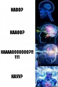 Каво? Кааоо? Кааааооооооо?!! 111 Кауу?