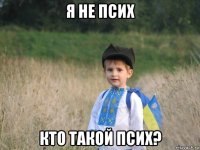 я не псих кто такой псих?