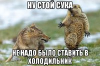 ну стой сука не надо было ставить в холодильник