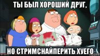 ты был хороший друг, но стримснайперить хуего