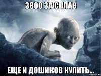 3800 за сплав еще и дошиков купить...