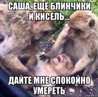 саша, ещё блинчики и кисель... дайте мне спокойно умереть