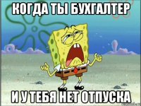 когда ты бухгалтер и у тебя нет отпуска