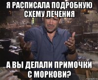 я расписала подробную схему лечения а вы делали примочки с моркови?