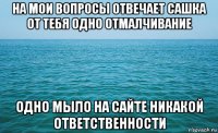 на мои вопросы отвечает сашка от тебя одно отмалчивание одно мыло на сайте никакой ответственности