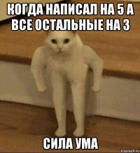 когда написал на 5 а все остальные на 3 сила ума