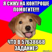 я сижу на контроше помогите!!! что в 57638668 задание?