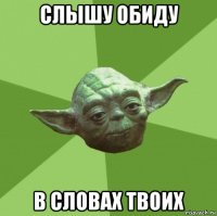 слышу обиду в словах твоих