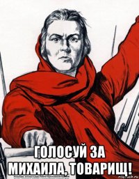  голосуй за михаила, товарищ!