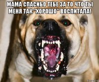 мама спасибо тебе за то что ты меня так "хорошо" воспитала! 