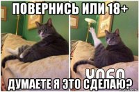 повернись или 18+ думаете я это сделаю?