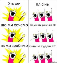 Хто ми плісінь що ми хочемо відмінити рішення КС як ми зробимо більше суддів КС