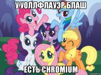 у уоллфлауэр блаш есть chromium