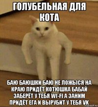 голубельная для кота баю баюшки баю не ложыся на краю придёт котюшка бабай заберёт у тебя wi-fi а заним придёт ега и вырубит у тебя vk