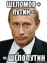 шеломов + путин = = шелопутин