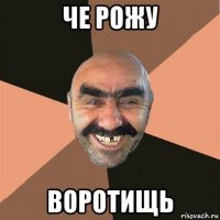 че рожу воротищь