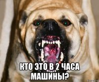  кто это в 2 часа машины?