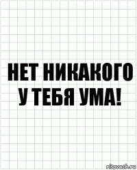 нет никакого у тебя ума!