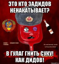 это кто задидов ненакатывает? в гулаг гнить суку! как дидов!