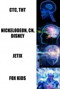 СТС, ТНТ Nickelodeon, CN, Disney Jetix Fox kids