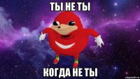 ты не ты когда не ты