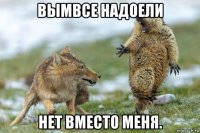 вымвсе надоели нет вместо меня.