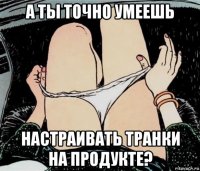 а ты точно умеешь настраивать транки на продукте?