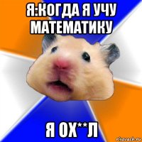 я:когда я учу математику я ох**л